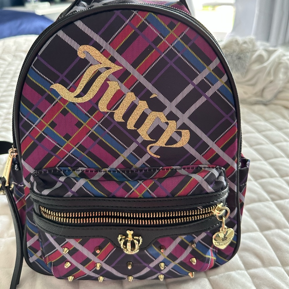 Juicy Couture Mini Plaid Backpack travel Bag